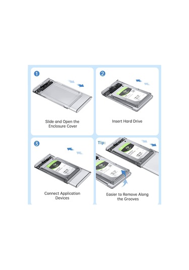 Aogo 2.5hd3 Yeni Vidasız Sürgülü 2.5" Usb 3.0 Harici Ssd Harddisk