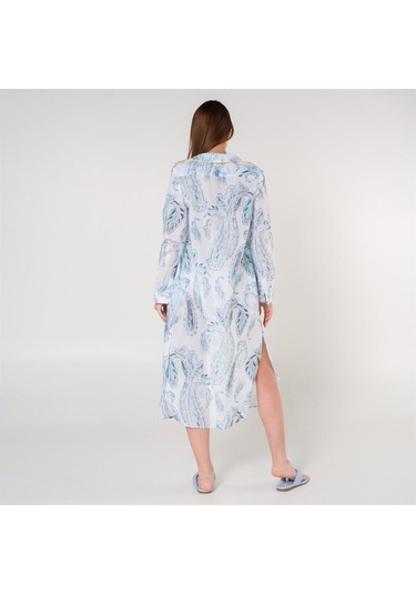 Helen Vual Plaj Gömlek Elbise Yeşil