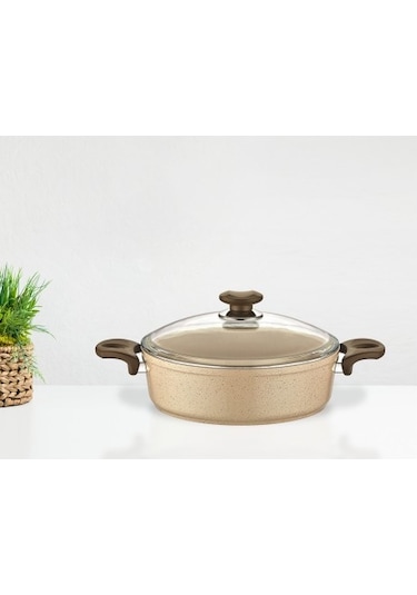 Gülsan Safran 30 CM Basık Granit Tencere