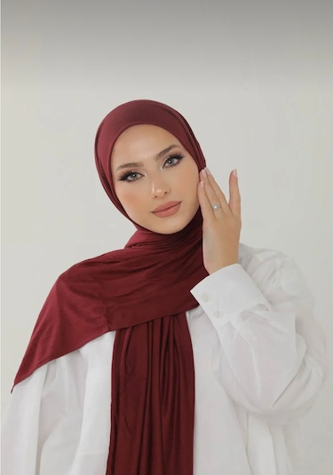 Gesshop Kadın Penya Şal Bordo