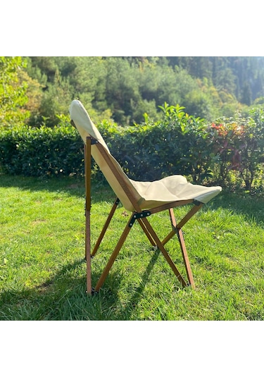 Bag The Joy Ahşap Antrasit İskelet - Bej Kılıf Sandalye Bej