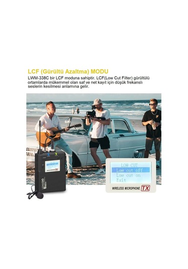 Lensgo Lwm 338C Kablosuz İkili Yaka Mikrofonu Seti