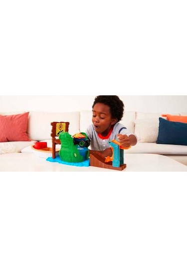 Hot Wheels Monster Trucks Renk Değiştiren Araçlar Timsahtan Kaçış Oyun Seti- HGV14