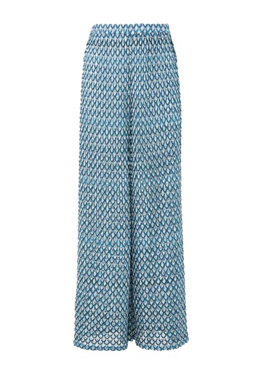 Missoni Işıltılı Yırtmaçlı Pantolon Mavi Çok Renkli