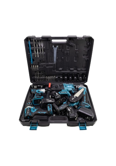 Chelikbei Beşli Set MK350 Budama Testeresi 13MM Çelik Mandren + Somun Sıkma + Şarjlı Spiral + Şarjlı Hilti