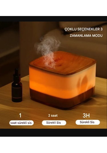 Qasul Gece Lambası Kumandalı Taşınabilir Ultrasonik Nemlendirici Beyaz