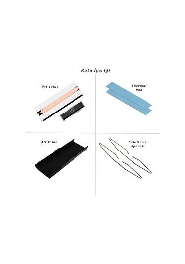 Snowman Heat Pipe M.2 2280 SSD Bakır + Alüminyum NVME NGFF M2 Soğ