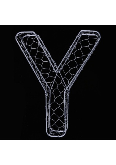 Suntek Alfabe Demir Tel Çelenk Çerçeve Etli Saksı Metal Y