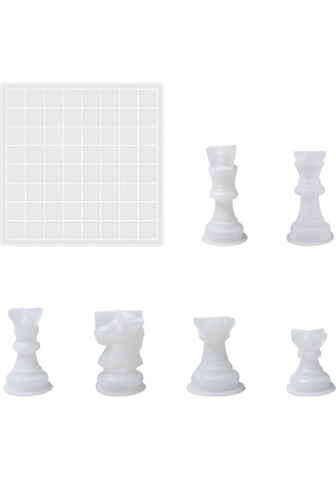 Satranç Taşı Reçine Kaplama Kalıbı 3d Uluslararası Satranç Siliko Diğer