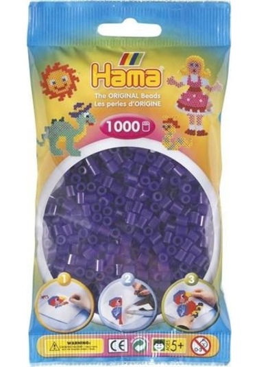 1.000'Lik Hama Midi Boncuk - Şeffaf Mor