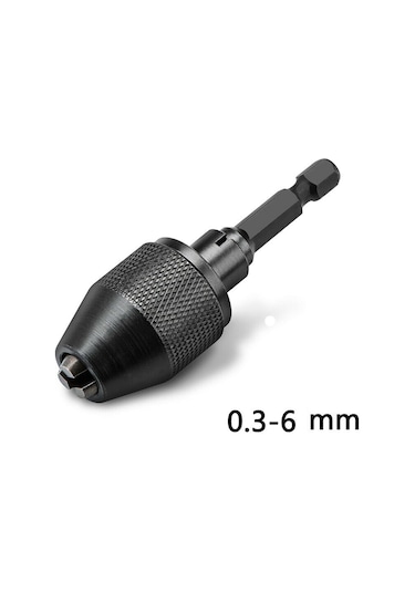 Tenfowee 0.3-6mm Tutma Aralığı 1/4" Hex Kolu Uyumlu, Akülü Tornavida'dan Matkap/değiştirici Uyumlu Çelik Adaptör Gümüş