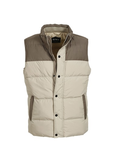 Erkek Slim Fit Bej Rüzgar Ve Su Itici Termo Iç Astarlı Nefes Alabilen Yelek Ncs Jeans 4514-Bej