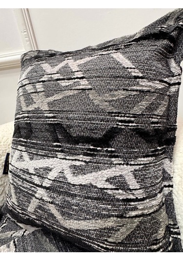 Nivemeshome Kırlent Kılıfı 45x45 Mateo 67-01 Antrasit Gri Antrasit Gri