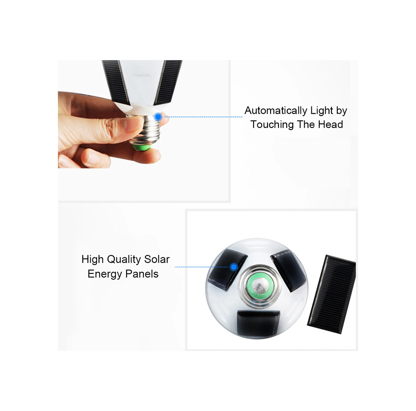 Padalink Güneş Enerjili 12w Led Feneri, 6500k Soğuk Beyaz, Tekli Pil Li-ion, Ev/manzaralı/acil Aydınlatma, Taşınabilir, Kablosuz, E27 Bağlantı Tipi