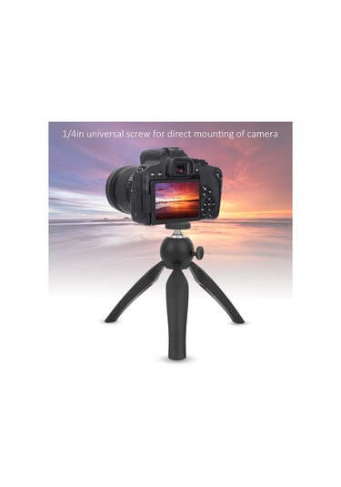 Ayarlanabilir Masaüstü Slr Tripod Standı Mini Seyahat Top Kafa Malzemeleri Siyah Abs Malzemesi