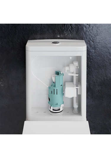 Creavit Mare Beyaz Kanalsız Duvara Sıfır Klozet Takımı Ma361, Creavit Mare Duroplast Yavaş Kapak Beyaz