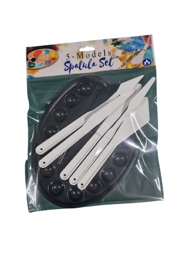 5'li Resim Spatula & Palet Seti 2 Adet
