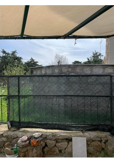 Morilu Bahçe Örtüsü - Yüzde 40Lık - Yeşil - Şeritli Halkalı