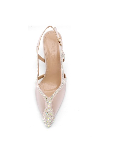 Elit Fls129-1315t Kadın Klasik Topuklu Ayakkabı Ten Ten