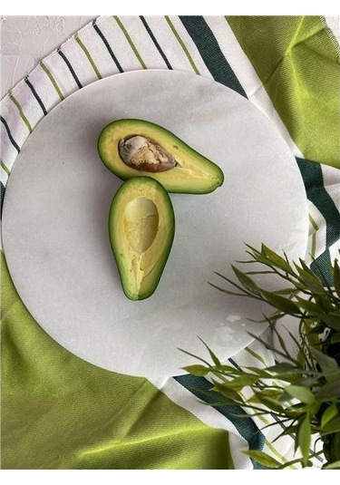 Akayev Mermer 30 Cm Beyaz Yuvarlak Sunum Tabağı Beyaz