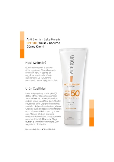 Blemish Spf 50 Yüksek Korumalı Leke Karşıtı Güneş Kremi