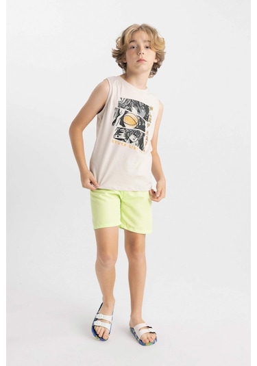 DeFacto Erkek Çocuk Basic Düz Deniz Şortu B7737A824HSYL395