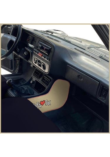 Tofaş Şahin Doğan Kartal Torpido Vites Konsol Koruma Halısı Orta Konsol Bej Renk Yan Kaplama Kumaş