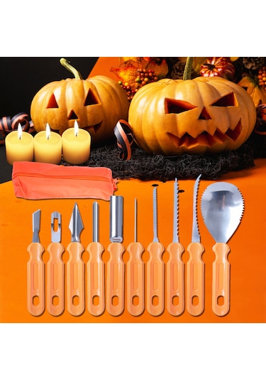 5 Adet Cadılar Bayramı Balkabağı Oyma Seti Profesyonel Paslanmaz Çelik Aletler Profesyonel Balkabağı Kesme Oyma Malzemeleri