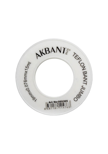 Akbant 505305 Jumbo Geniş Teflon Bant 19mm X 0 076mm X 15mt
