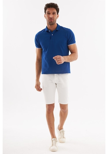 Explode - Erkek Kot Şort Beyaz-Beyaz