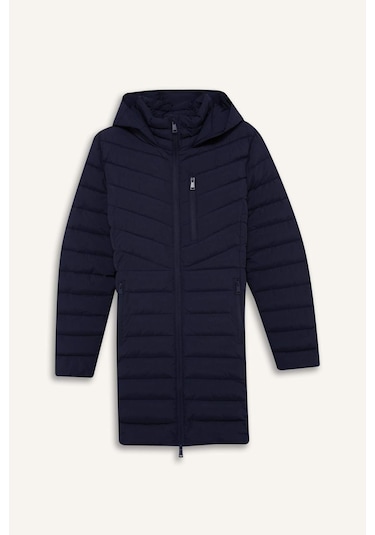 Defacto Defactofit Su İtici Regular Fit Kapüşonlu Şişme Parka Mont C6035ax25wnnv251 Lacivert-nv251