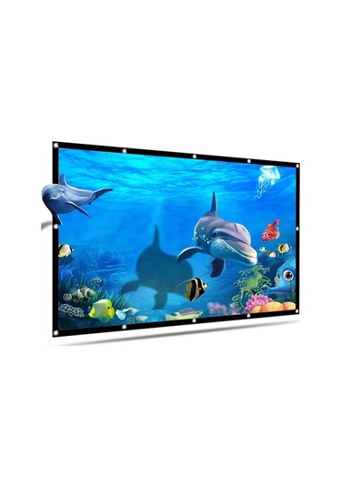 Didadodo 70 İnç Taşınabilir Hd Projeksiyon Perdesi - Katlanabilir, Dayanıklı Ve Portatif Ev Sinema Ekranı, Küçük Boyutlu Tasarım