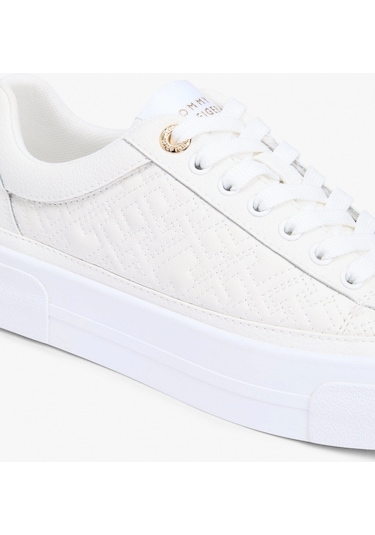 Tommy Hilfiger Th Platform Kapitone Kadın Beyaz Sneaker Fw0fw09265ybl Beyaz