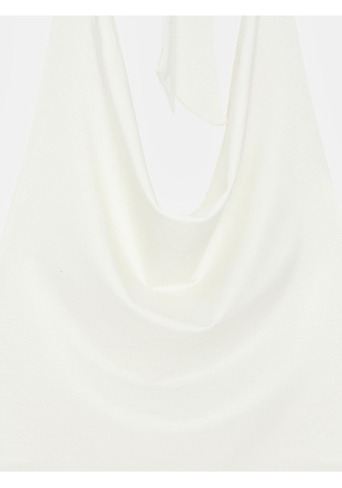 Dilvin 32973 Degaje Yaka Top-ekru
