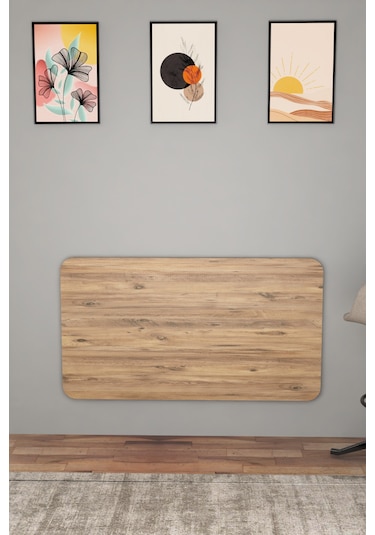Katlanabilir Duvara Monte Masa - 50x90 Cm Ofis, Ev Çalışma Masası Atlantik Çam