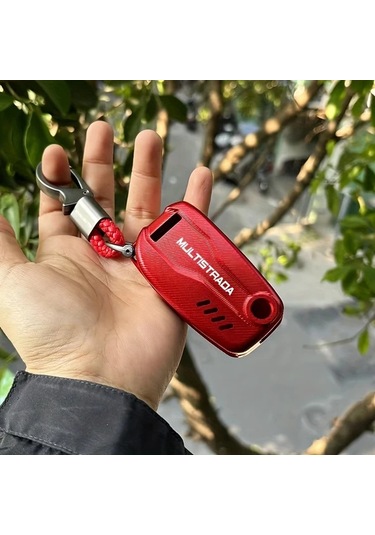 Gateesat Ducati Mts1200 Multistrada 1260 950 2010-2024 Motorcycle Cnc Anahtarlık Kılıfı Gri