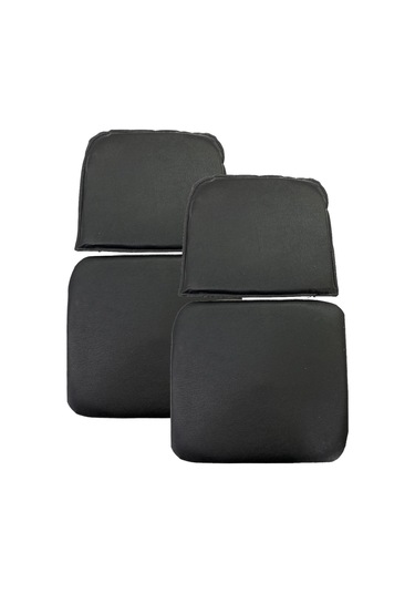 Knsz minder seti 2 li zng&mğr&uslu syh suni deri tel bar sandalyesi oturma ve sırt minderi set