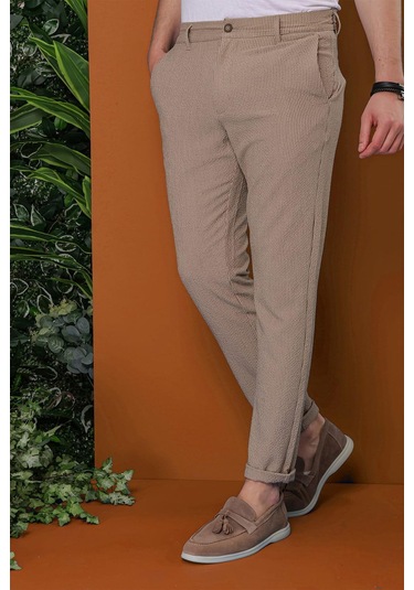 Efor P 1113 Slim Fit Bej Spor Pantolon Bej