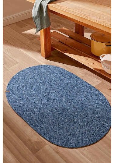 Cesta El Yapımı Örgü Lacivert Kilim 80x120 4019 Lacivert