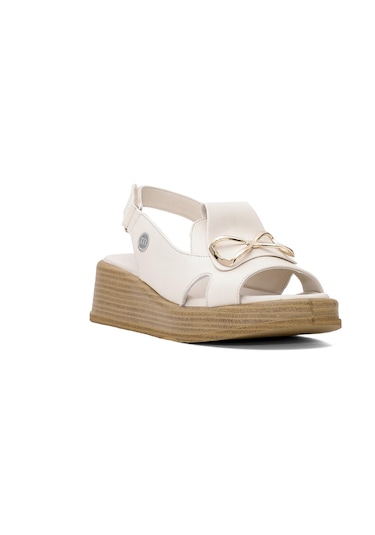 Mammamia D25ys-2780 Kadın Hakiki Deri Düz Sandalet Kemik Kemik