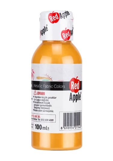 Red Apple Metalik Kumaş Boyası 100 Ml Turuncu