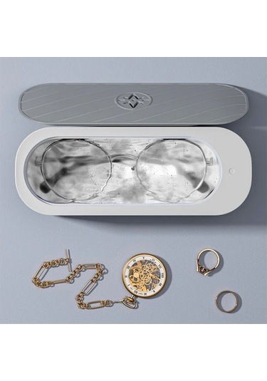 Maiyame Portatif Ultrasonik Temizleyici - Gözlük, Saat, Mücevher Yüksek Frekanslı Titreşimle 360 Tam Temizlik, Kolay Kullanım, Taşınabilir Pp Plastik