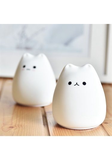 Mini Kedi Gece Lambası Karikatür 7 Renk Uyku Lambası, Sevimli Kediler Diğer