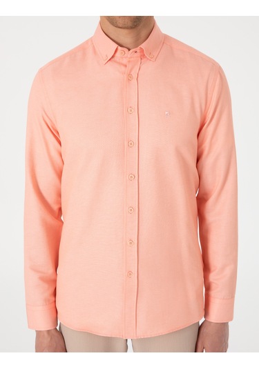 Pierre Cardin Erkek Mercan Gömlek Desenli 50306996-vr186 Mercan