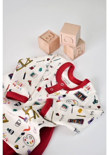 BabyCosy Organik Alt + Üst Bebek Takım - Csy2004 - Rebebe 001