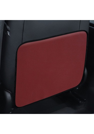 Araba Koltuğu Geri Çocuk Tekme Önleyici Ped Geri Arka Anti-kirli Evrensel Deri Koruma Pedi Saklama Çantası Yarım Paket Versiyonu Şarap Kırmızısı