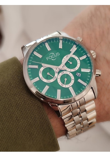 Focus Erkek Kol Saati Fonksiyonlu Çelik Kasa Takvimli 2091