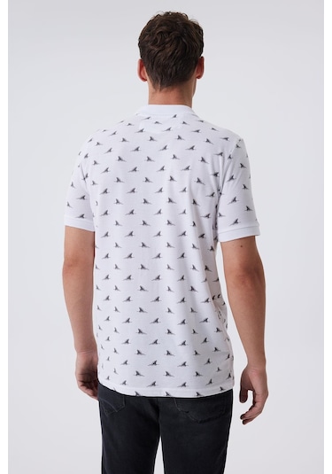 Lee Cooper Shark Erkek Pike Polo Yaka T-Shırt Beyaz-16400-Beyaz