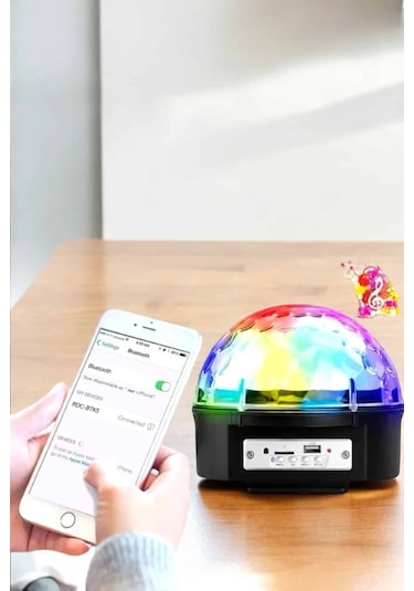 Kompakt Tasarımlı, Telefon Kontrollü Disko Topu Işıkları