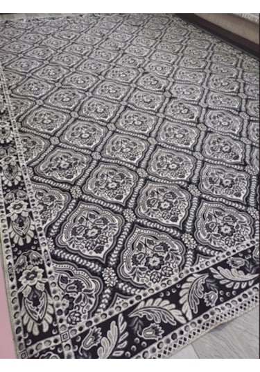 Savan Dokuma Halı Örtüsü 6m² 200 300cm Kale Siyah